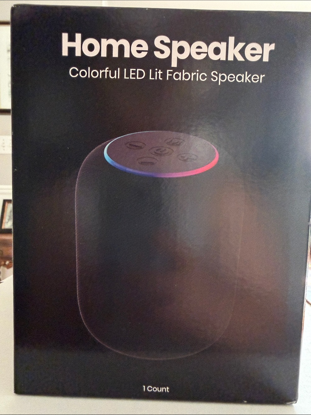 NIB Home Speaker Portable Bluetooth Speaker with Colorful LED - Black